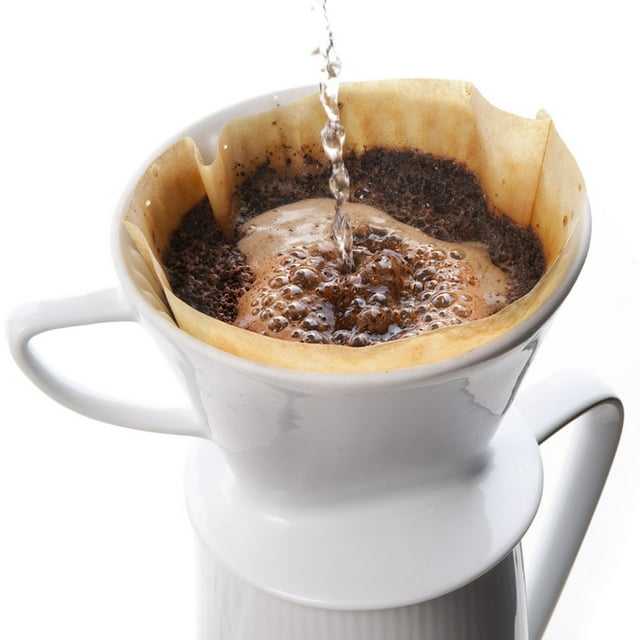 Milisten 300 Pcs Filtres à Café Ronds en Papier Non Blanchis Accessoires pour Goutteur à Café Naturel