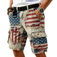 thumbnail image 2 of xfsWaSs 4th of July Shorts for Men Casual Cargo Shorts American Flag Patriotic Print Summer Stretch Lightweight Outdoor Hiking Cargo Shorts Versatile Shorts, 2 of 5