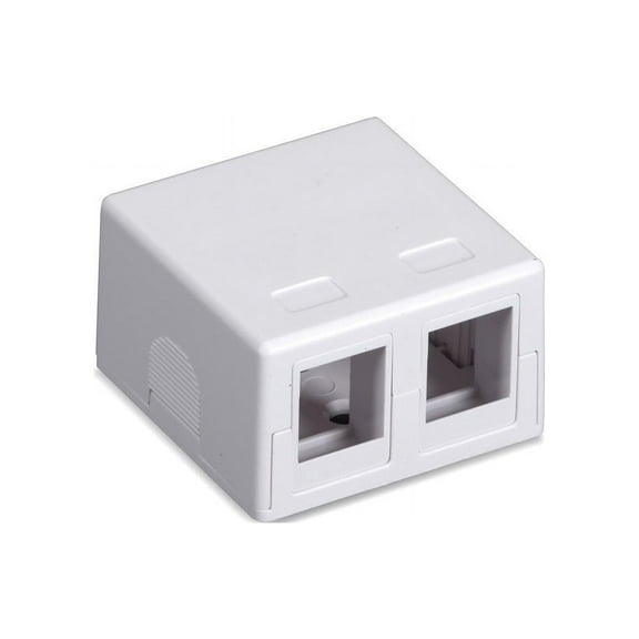 2-PORT WHITE SURFACE-MOUNT HOUS