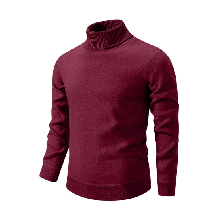 Zimjoy Mens Mock Turtleneck Sweater Warm Long Sleeve Pullover