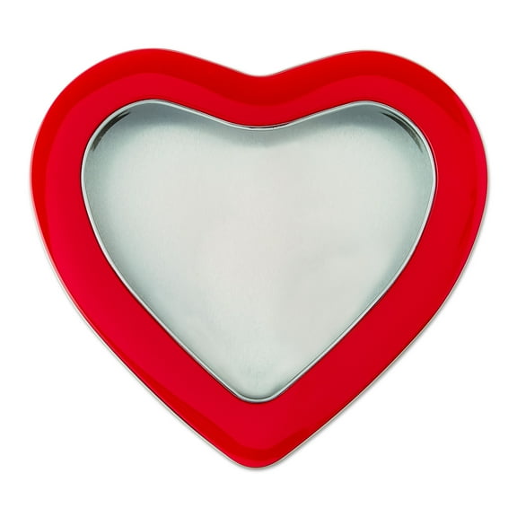 Heart-Shaped Gift Tin with Window, Red, 7" x 3", Valentine's Day by Way To Celebrate