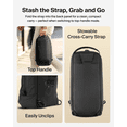 thumbnail image 4 of Gaming Nintendo Switch 2 Carrying Case, Sling Crossbody Travel Bag, Fits Up to 2 Pro Controllers with 10 Game Cartridge Slots, Soft Interior & Lightweight Protective Gaming Pouch - Black, 4 of 10