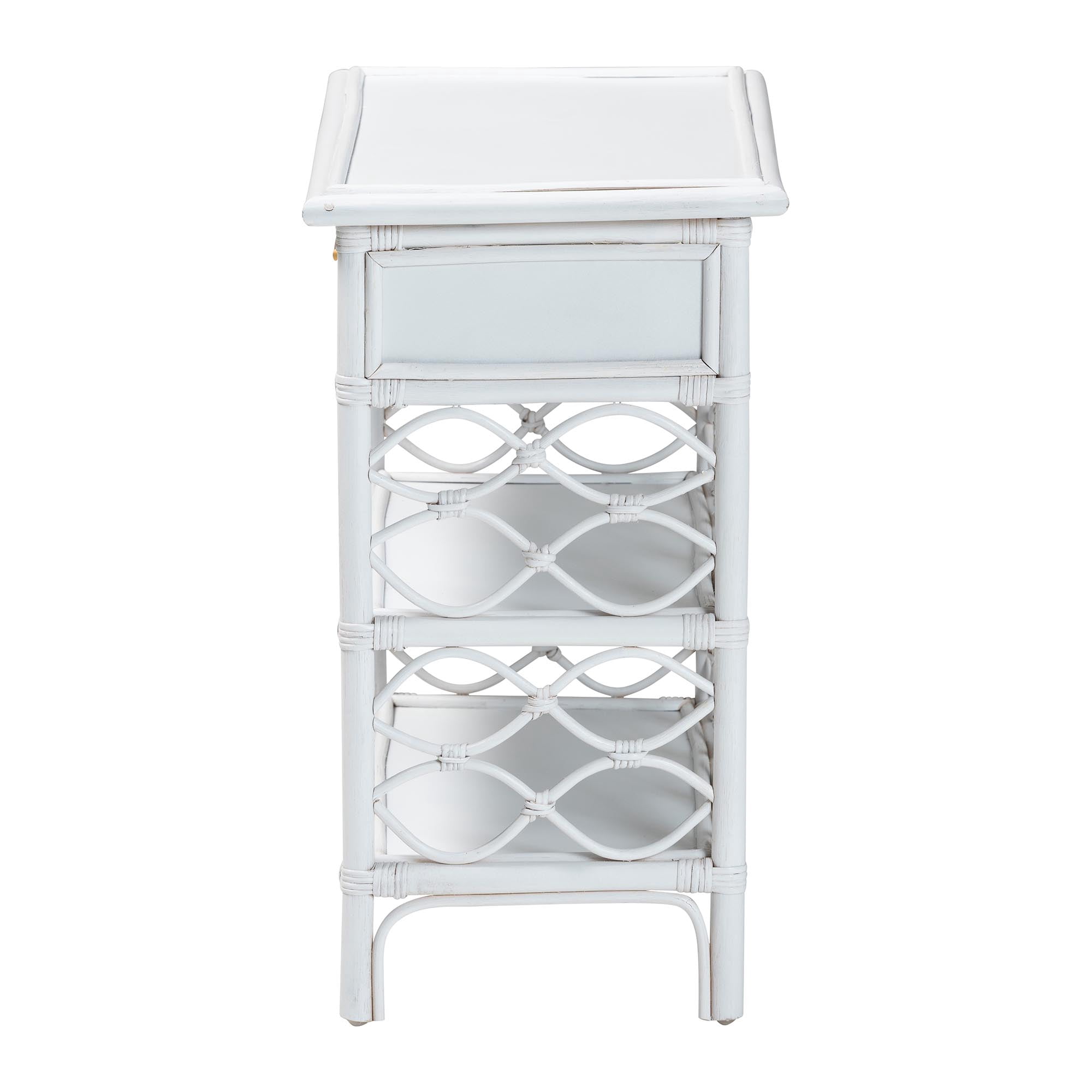 bali & pari Akane Coastal Nightstand, 1-Drawer, 24"W, White