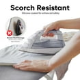 thumbnail image 2 of Home Intuition Iron Scorch Resistant Ironing Board Cover and Pad, 15x54, Standard Size Coated Thick Padding, Grey, 2 of 7