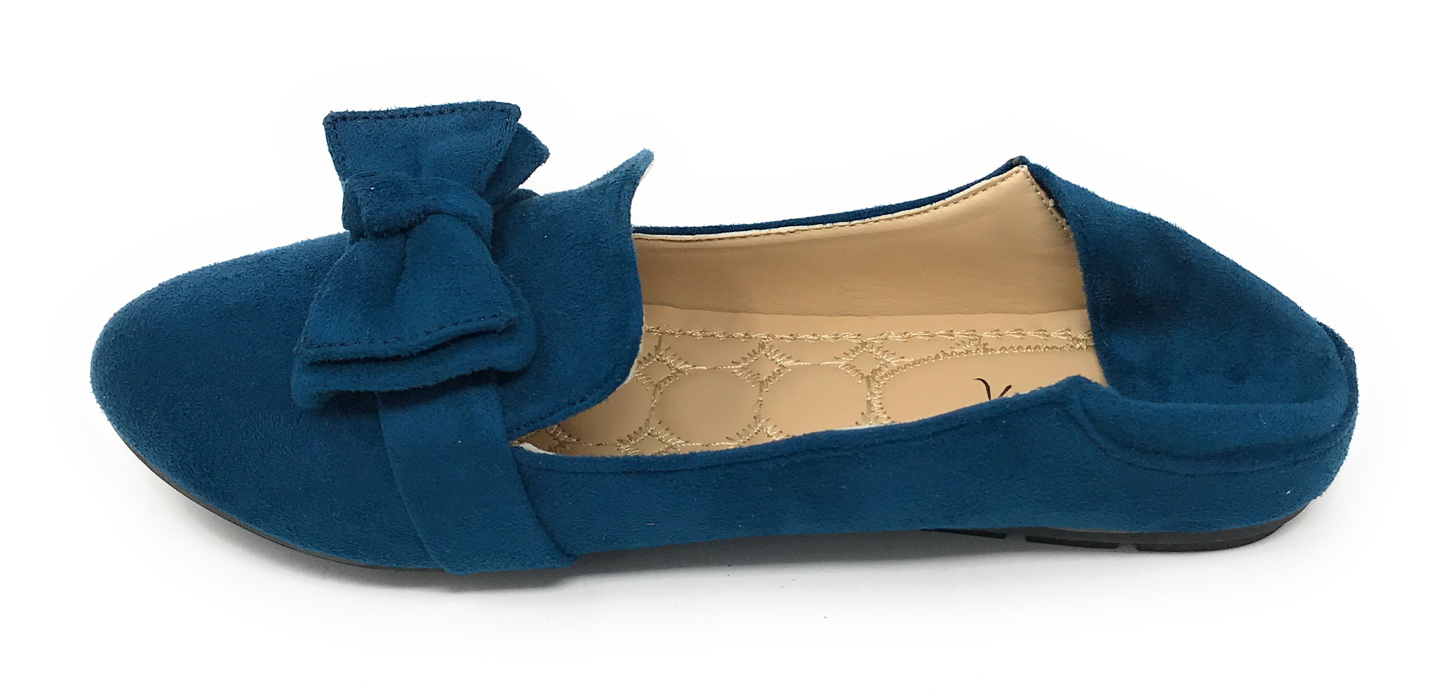 Victoria K Women's Foldover Sueded Double Bow Ballerina Flats
