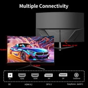 ZZA 32 inch 300HZ Curved Gaming Monitor, QHD 2560 * 1440 PC Monitor, 1500R, Refresh Rate, VA Display, AMD FreeSync , 120% sRGB Color Gamut,HDMI 2.1/DP1.4