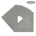 thumbnail image 2 of Mid Grey Acid Free 12x12 Picture Frame Mats with White Core Bevel Cut for 8x8 Pictures - Fits 12x12, 2 of 4