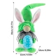 thumbnail image 3 of Easter Bunny Stuffed Rabbit Figurine Holding Egg Festive For Shelves And Tables Soft Ornament, 3 of 7