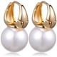thumbnail image 1 of 1 par de pendientes de perlas artificiales, aros de perlas minimalistas, delicados pendientes para mujer, 1 of 7