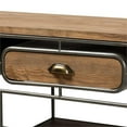 thumbnail image 6 of Bowery Hill Brown Finished Wood and Black Finished Metal 2-Drawer Kitchen Cart, 6 of 9
