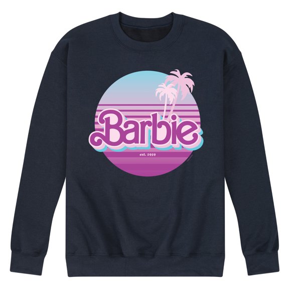 Barbie - Retro Summer Sunset - Men's Crew Neck Fleece Pullover