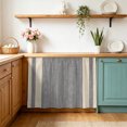 thumbnail image 2 of Grey Stripe Cabinet Curtains for Kitchen 11"W x 13"L, Modern Geometric Classic Linear Slub Fabric Texture Vanity Cabinet Curtains Magic Tape Short Curtain Decor Privacy Panel for Bathroom Laundry, 2 of 9