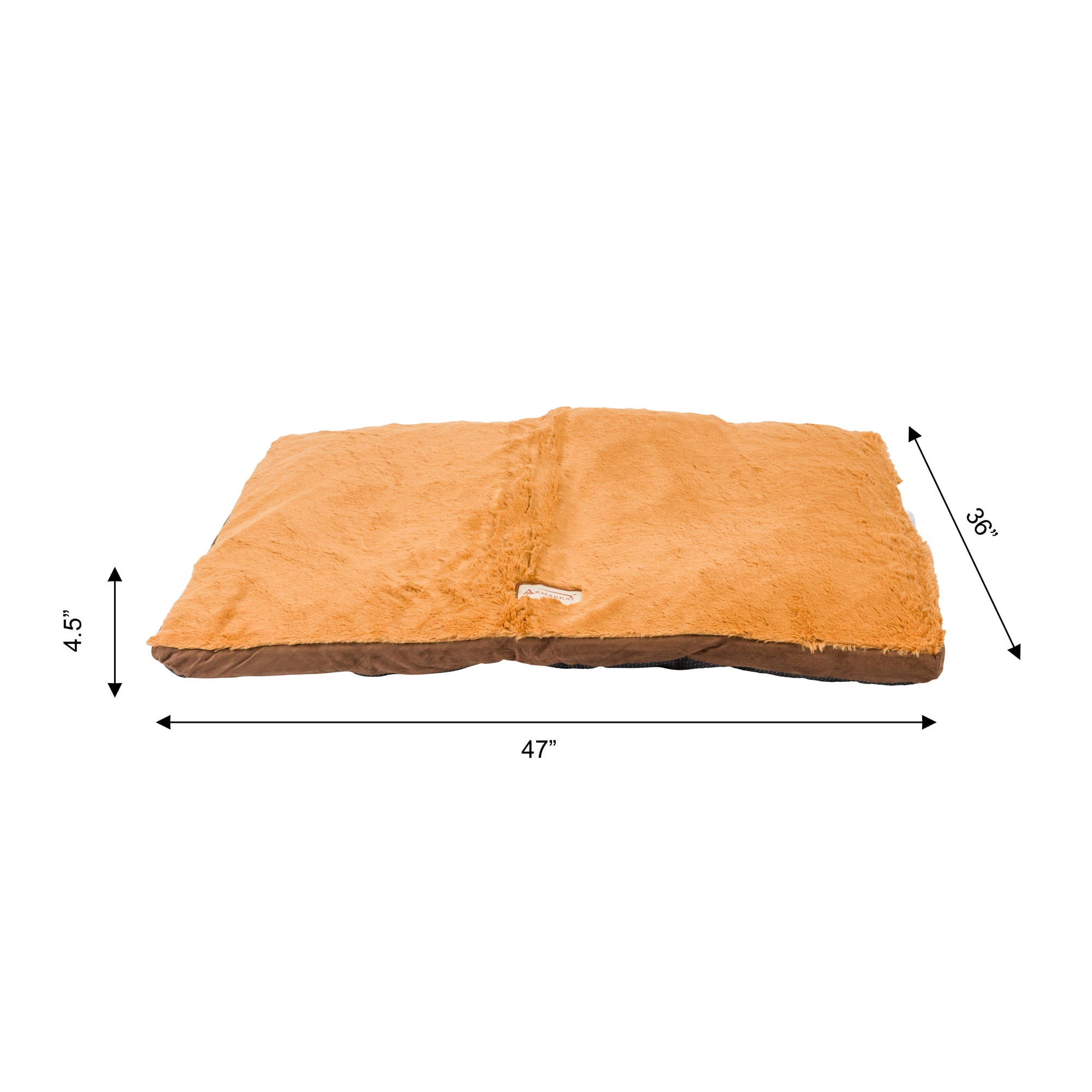 Armarkat Plush Pet Dog Bed, X-Large, Brown