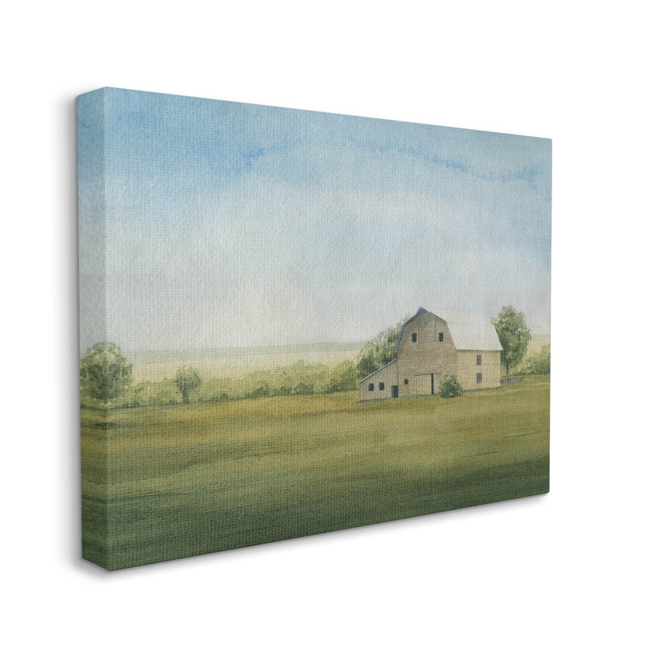 Stupell Industries Countryside Grassland Barn Painting Gallery Wrapped Canvas Print Wall Art, Design by Grace Popp