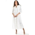 thumbnail image 1 of Vestido camisero bordado Roman Fahion /Juvenil, 003 (Blanco) blanco EG, 1 of 5