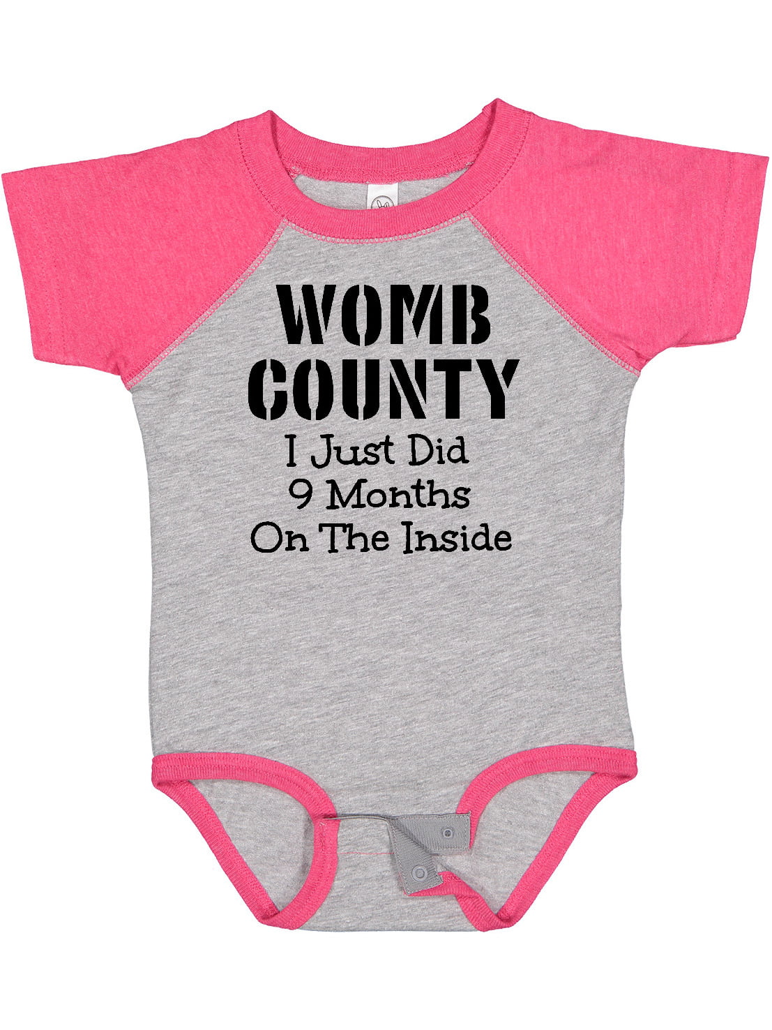 Womb Mates Girls Pink Funny Baby Vest Bodysuit Babygrow Set of 2