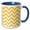Blue/White, variant on 3drose, Zig Zag Yellow Stripes, 11oz Mug