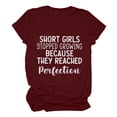 thumbnail image 2 of Mrat Blouses & Chemises à Manches Courtes Col Rond Hauts Mignons pour Femmes Hauts de Travail pour Dames Blouse à Manches Courtes Imprimé Lettre T-Shirt Hauts et Blouses pour Femmes, 2 of 7