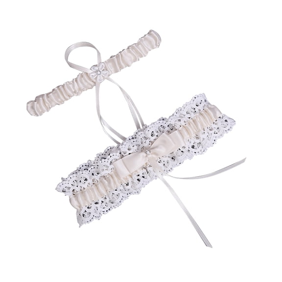 Hesxuno Wedding Decoration Lace Embroidery Wedding Suit Bridal Garter Leg Decoration