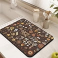 thumbnail image 4 of Coffee Bar Mat Accessories for Countertop Absorbent Hide Stain Rubber Backed Dish Drying Mats for Kitchen Counter Draining Pad Decor Gift (24x16in), 4 of 7