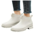 thumbnail image 3 of Mzoazpie Women's Rain Boots, Waterproof Non- Ankle-High Boots, Solid Color Print Unisex Shoes Outdoor, 3 of 9