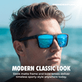 thumbnail image 3 of Grinderpunch Polarized Square Sunglasses for Men Black Designer Polarized Sunglasses Trendy Shades Sunglasses For Men UV 406, 3 of 9