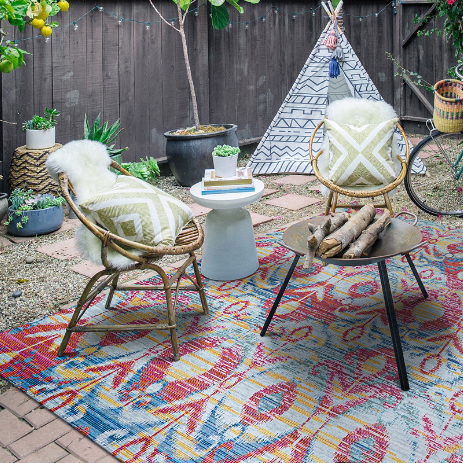 Couristan Xanadu Toluca Iris Indoor/Outdoor Runner Rug - Walmart.com
