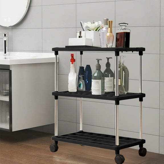 InsCrazy Storage Cart with Wheels Storage Shelves With Wheels Independent Shelving Unit Pantry for Office, Living Room, Kitchen, Bathroom, Dorm