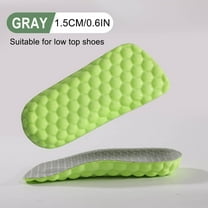 Height Increase Insoles for Men & Women - 3/4 Length Shoe Lifts with Arch Support, Shock Absorption, 1.5cm/2.5cm/3.5cm Options, Comfort Inserts for Flat Feet & Plantar Fasciitis Relief