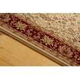 thumbnail image 5 of 5' x 7' Beige and Red Classic Floral Rectangular Area Throw Rug, 5 of 5