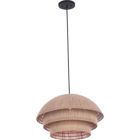 Seychelles 20 Matte Black Pendant Light-Organic Style