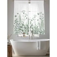 thumbnail image 5 of Sage Green Spring Floral Sheer Curtains 63 Inch Length 2 Panels Set, Watercolor Elegant Pastoral Flowers Voile Window Treatment Curtains Sheers Drapes for Bedroom/Living Room/Kitchen 52x"63"x2, 5 of 7