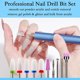 thumbnail image 2 of Juego de 10 brocas de cerámica para uñas, brocas para uñas, brocas profesionales para quitar gel, cutículas acrílicas, brocas para uñas, herramientas para manicura y pedicura, uso doméstico, 2 of 2