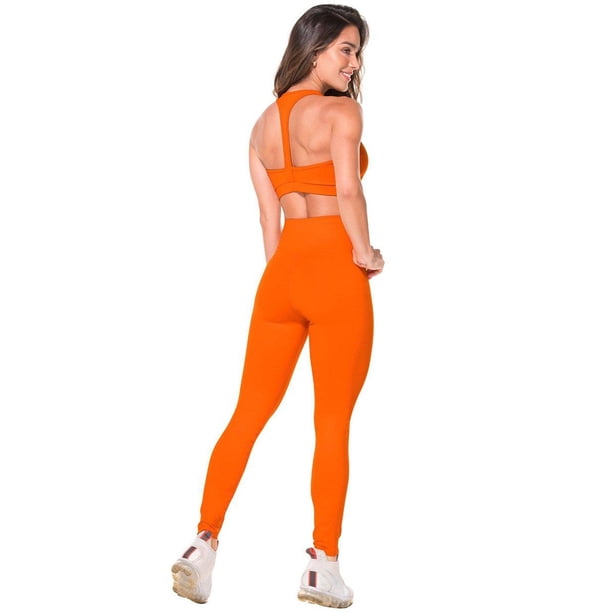 Leggin Deportivo 37683 Babalú ® | UNITALLA naranja claro Unitalla BABALU 37683 Básico cintura alta