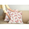 thumbnail image 2 of Ambesonne Butterfly Throw Pillow Cover 2 Pack, Flower Dots, 24", Red Orange Cream, 2 of 5