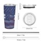 thumbnail image 2 of Vaso de acero inoxidable con tapa para el mes de la herencia judía americana, taza térmica portátil de 20 oz, 2 of 7