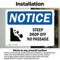 thumbnail image 3 of (2 Pack) Steep Drop Off No Passage Sign, 3 of 7