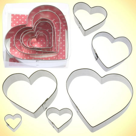 Heart Cookie Cutter - Nested Heart Cookie Cutter 6 Pc Set - Foose Cookie Cutters - US Tin Plate Steel