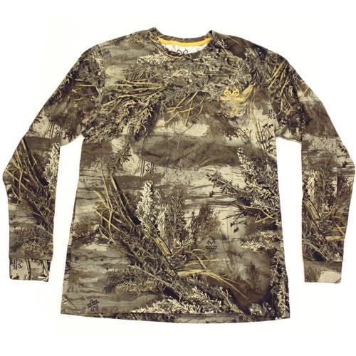 Realtree Realtree Men's Long Sleeve Camo Tee, Realtree Max 1XT