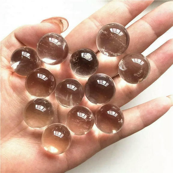 VIVIDELLE 30mm Raw Natural Clear Quartz Crystal Ball Sphere Gemstone Healing W/ Stand Gift