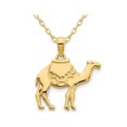 thumbnail image 1 of 14K Yellow Gold Camel Charm Pendant Necklace with Chain, 1 of 4
