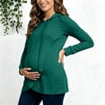 thumbnail image 7 of WAGUTH Women's Maternity Nursing Hoodies Long Sleeve Side Split Breastfeeding Sweatshirt Soft Casual Tunic Tops for Pregnancy Daily Wear,Green,XXL, 7 of 7
