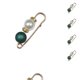 thumbnail image 1 of Minnieouse Perla simulada Rhinestone Broche Perlas Pin Joyería Accesorio de moda Ropa Ornamento Hebilla Bufanda Vestido Verde Verde 10piezas, 1 of 6