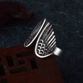 thumbnail image 3 of keepw Men Wing Ring Exquisite Retro Style Punk Style Jewelry Decoration Birthday Gift Adjustable Open Rings Fashion Decoration, 3 of 6