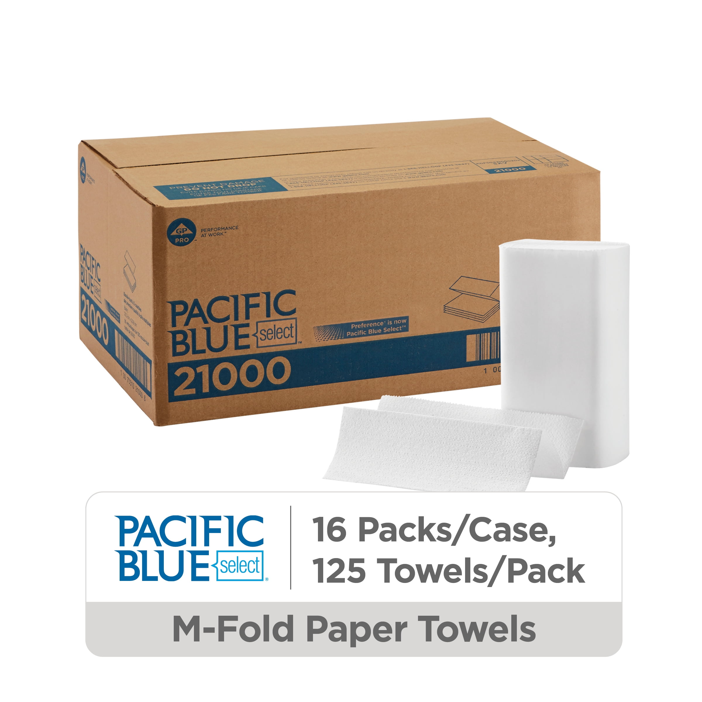 Georgia-Pacific Blue Select Multifold 2-Ply Paper Towels, White