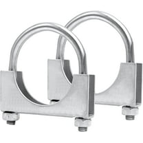 4.5 inch Heavy Duty U-Bolt Exhaust Clamp for 4.5" OD Exhaust Tail Pipe Diameter, Stainless Steel Muffler U-Bolt Clamps, Pack of 2