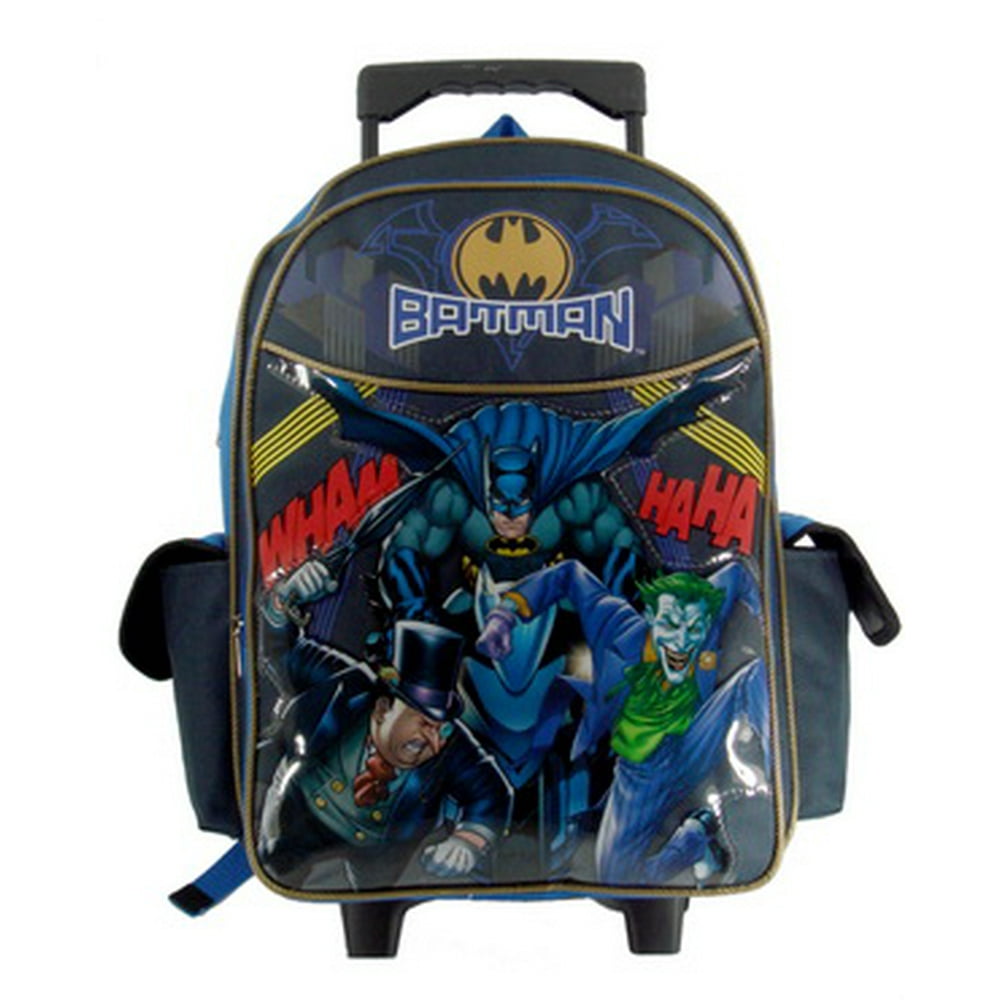 DC Comics Large Rolling Backpack DC Comic Batman Batmobile New