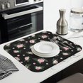 thumbnail image 3 of Pioneer Flower Floral Print Pattern Kitchen Dish Drying Mat 1 Pack, Ultra Absorbent Microfiber Drainer Mat, 16"x18", 3 of 6