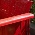 thumbnail image 5 of Pemberly Row Metal Gliding Patio Sofa w/ Rocking Mechanism in Bright Red Gloss, 5 of 7