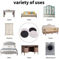 thumbnail image 4 of 16 deslizadores para mover muebles para alfombras, almohadillas móviles redondas reutilizables de 3,5 pulgadas, deslizadores para mover mesa pesada, escritorio, cama, sofá, nevera (beige), 4 of 5